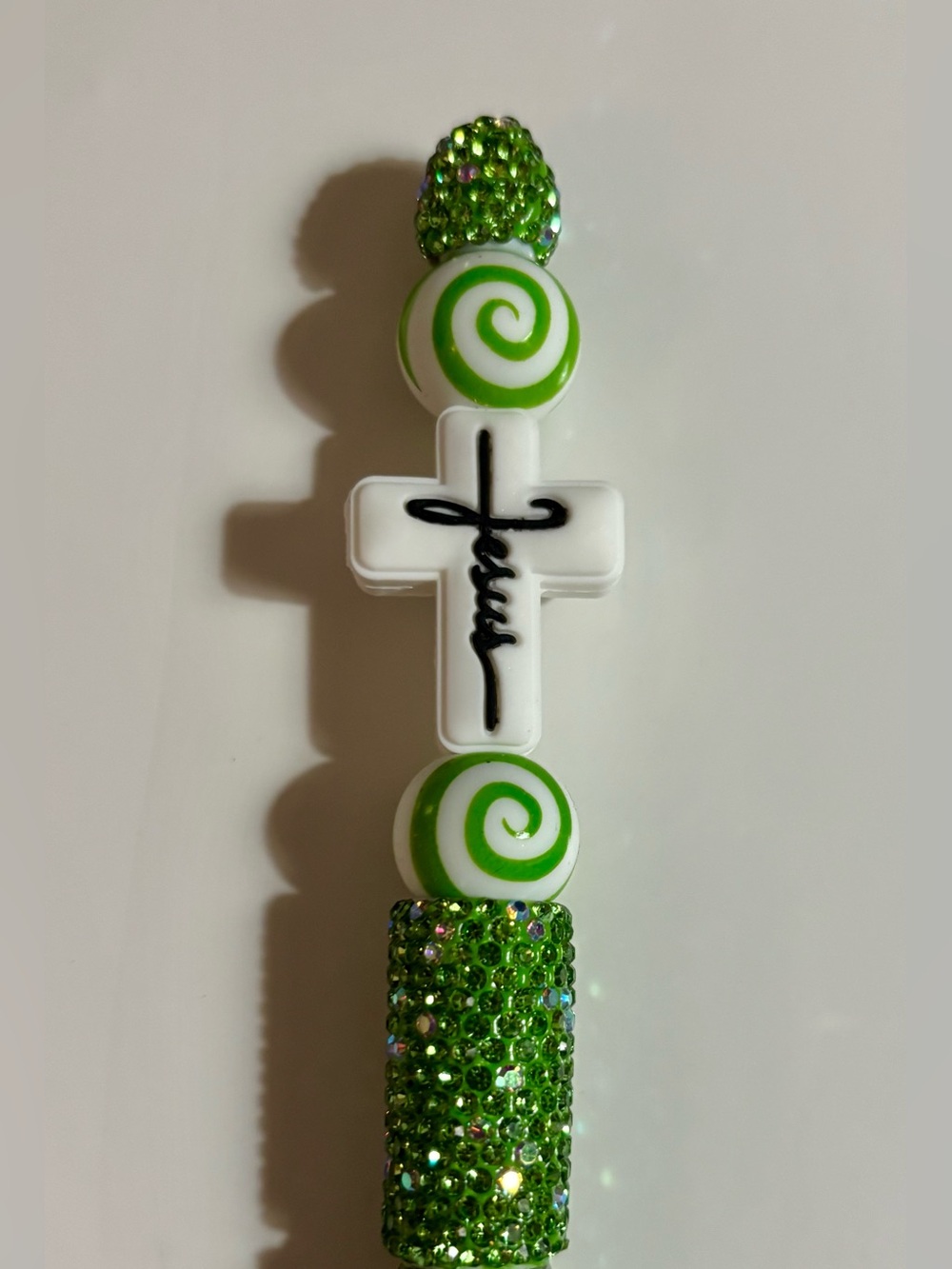 NIP Jesus Ink Pen with White Cross Charm